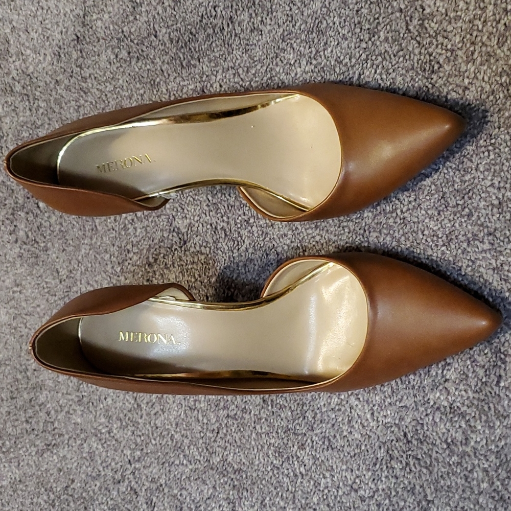 Tan pumps